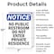 Signmission No Public Restroom Do Not Enter OSHA Notice Sign, Aluminum, 7in W x 10in L, 2PK OS-2PACK-NS-A-710-V-14765 - alternate 4